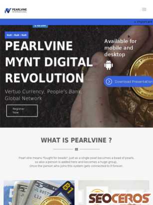 pearlvine.com tablet vista previa