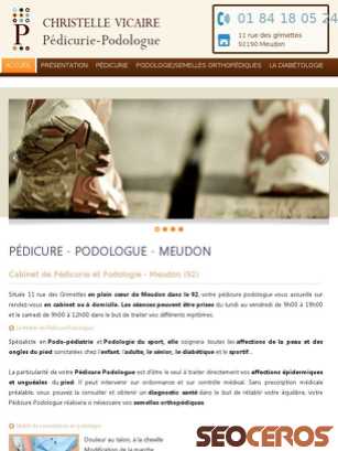pedicure-podologue-vicaire.fr tablet obraz podglądowy
