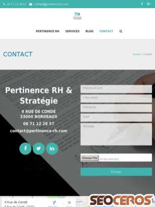 pertinence-rh.com/contact tablet preview