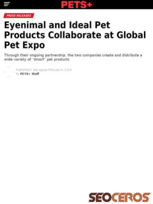 petsplusmag.com/eyenimal-and-ideal-pet-products-collaborate-at-global-pet-expo tablet obraz podglądowy