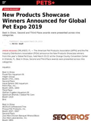 petsplusmag.com/new-products-showcase-winners-announced-for-global-pet-expo-2019 tablet preview