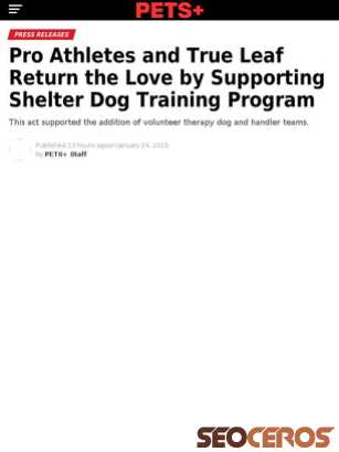 petsplusmag.com/pro-athletes-and-true-leaf-return-the-love-by-supporting-shelter-dog-training-program tablet anteprima