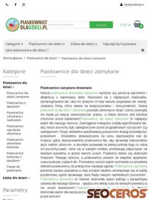 piaskownicedladzieci.pl/Piaskownice-dla-dzieci-zamykane-c15 tablet Vista previa