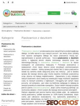 piaskownicedladzieci.pl/Piaskownice-z-daszkiem-c17 tablet Vista previa