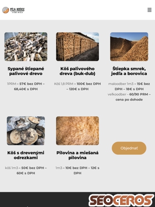 pilakosice.sk/palivove-drevo tablet förhandsvisning