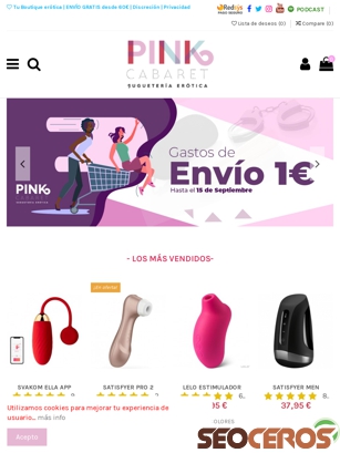 pinkcabaret.es tablet förhandsvisning