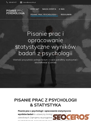 pisanieprac-psychologia.pl tablet előnézeti kép