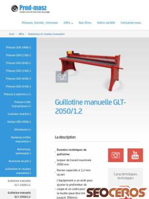 plieuse24.com/offre/guillotines-et-cisailles-manuelles/28-guillotine-manuelle-glt-205012 tablet anteprima