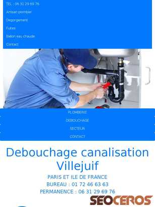plomberie-debouchage.fr/valdemarnedebouchage/debouchage_villejuif_94800.php tablet előnézeti kép