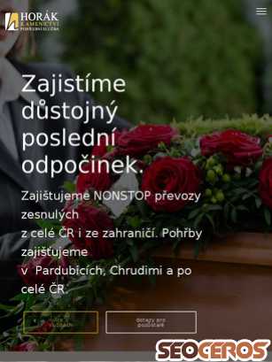 pohrebnisluzba-horak.cz tablet vista previa