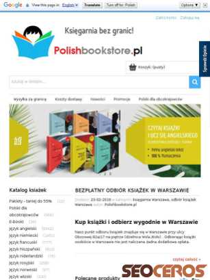 polishbookstore.pl tablet förhandsvisning
