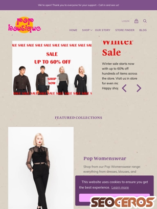 pop-boutique.com tablet náhled obrázku