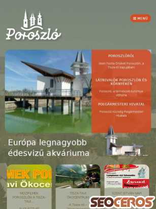 poroszlo.hu tablet förhandsvisning