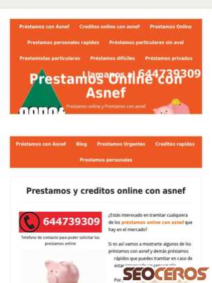 prestamosonlineconasnef.es tablet preview
