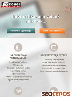 proconer.hu tablet előnézeti kép