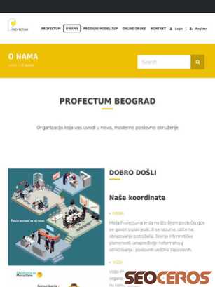 profectum.rs/o-nama tablet preview
