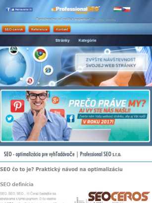 professionalseo.sk tablet anteprima