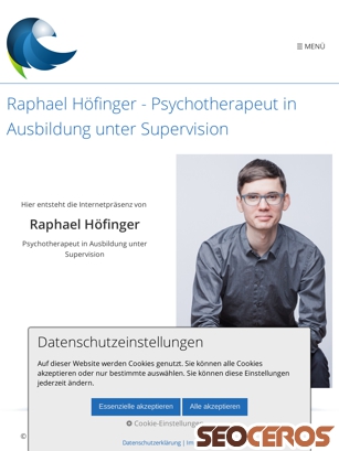 psychotherapie-hoefinger.at tablet Vorschau