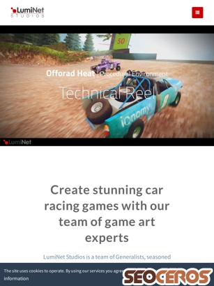 racing-games.luminet.studio tablet náhled obrázku