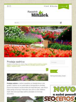 rasadnikmihalek.com/prodaja-sadnica tablet náhled obrázku