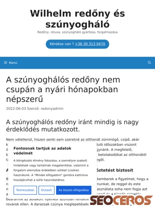 redonynet.com/a-szunyoghalos-redony-nem-csupan-a-nyari-honapokban-nepszeru tablet anteprima