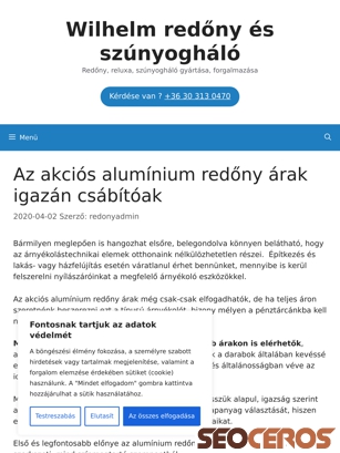 redonynet.com/az-akcios-aluminium-redony-arak-igazan-csabitoak tablet náhľad obrázku