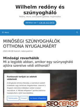 redonynet.com/minosegi-szunyoghalok-otthona-nyugalmaert tablet obraz podglądowy