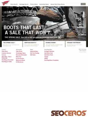 redwingshoes.com tablet náhľad obrázku