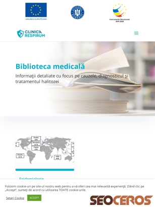 respirum.ro/biblioteca-medicala tablet obraz podglądowy