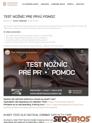 respondacademy.sk/test-noznic-pre-prvu-pomoc tablet preview