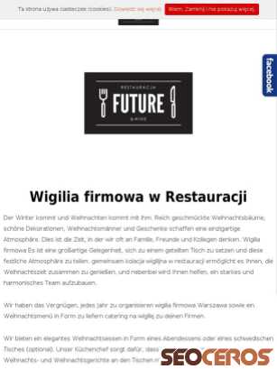 restauracjafuture.pl/de/imprezy-okolicznosciowe-de/wigilia-firmowa-de tablet 미리보기