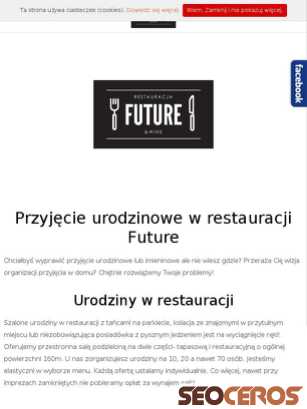 restauracjafuture.pl/imprezy-okolicznosciowe/przyjecie-urodzinowe-w-restauracji tablet előnézeti kép