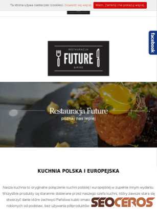 restauracjafuture.pl/o-nas tablet vista previa