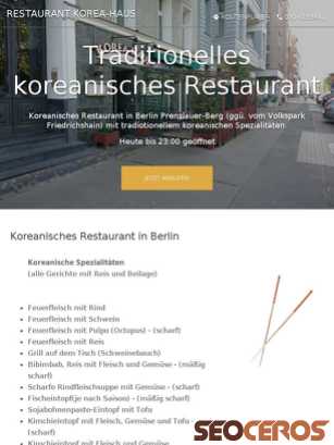 restaurant-korea-haus.business.site tablet obraz podglądowy