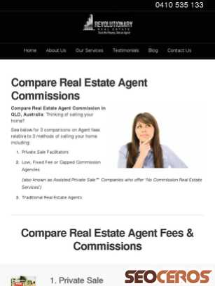 revolutionaryrealestate.com.au/no-commission-real-estate-services/compare-real-estate-agent-commissions tablet obraz podglądowy
