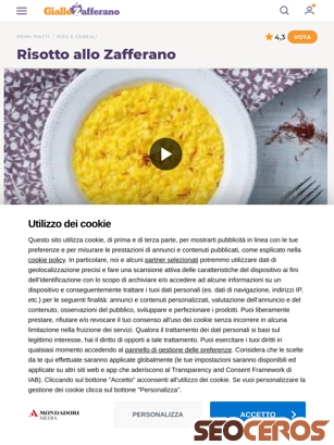 ricette.giallozafferano.it/Risotto-allo-Zafferano.html tablet förhandsvisning
