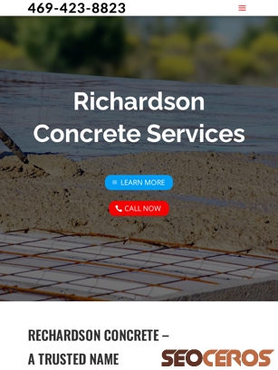 richardsonconcreteservices.com tablet náhľad obrázku