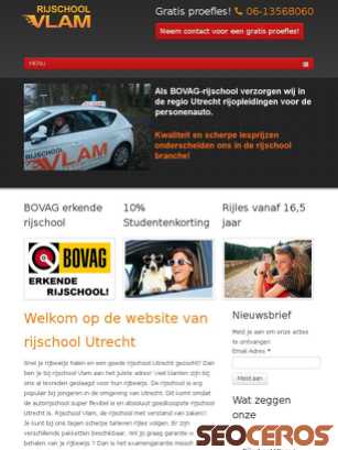 rijschoolvlam.nl tablet preview
