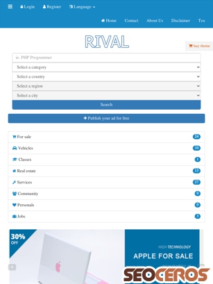 rival.osclass.me tablet előnézeti kép
