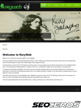 rory-gallagher.co.uk tablet preview