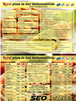 royalpizza.hu tablet vista previa