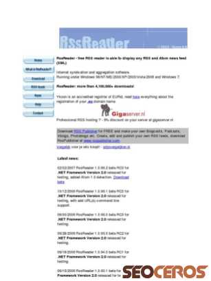 rssreader.com tablet Vorschau