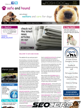 safeandhound.co.uk tablet Vista previa