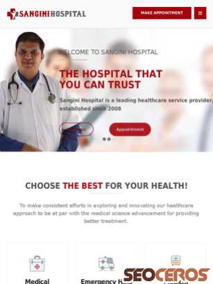 sanginihospital.com tablet náhľad obrázku