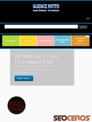 sciencenotes.org tablet preview