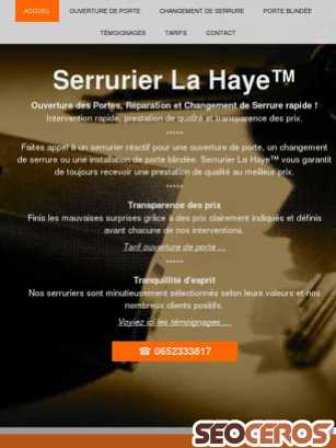 serrurier-lahaye.nl tablet preview