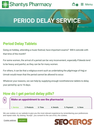 shantyspharmacy.com/period-delay tablet vista previa