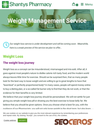 shantyspharmacy.com/weight-loss tablet előnézeti kép
