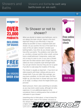 showersandbaths.co.uk tablet preview
