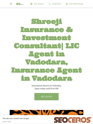 shreeji-insurance-investment-consultant.business.site tablet preview